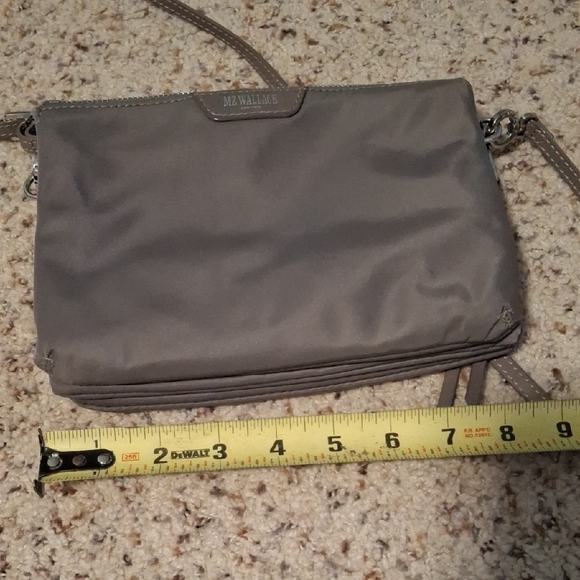 MZ Wallace nylon Pippa Gray Crossbody Bag
